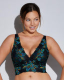 Paradiso Curvy Bralette - Turchese/Black -