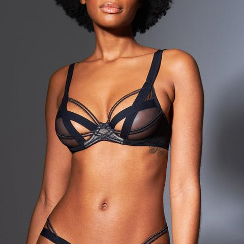 Laight Open Cup Bra - Black -