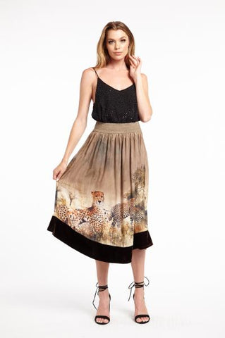 Cheetah Skirt - Espresso -