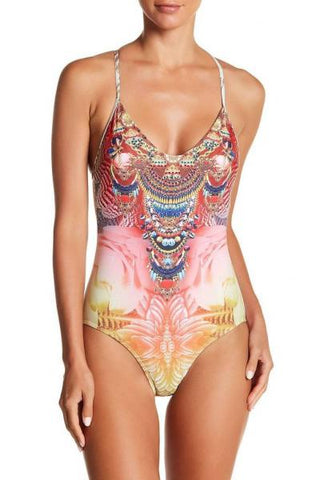 Embellished Multi Colored Monokini -