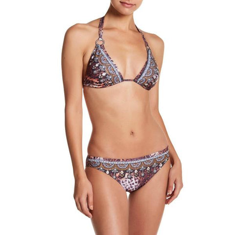 Animal Print Embellished Two-Piece Bikini Set -