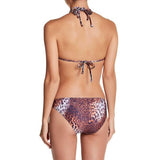 Animal Print Embellished Two-Piece Bikini Set -