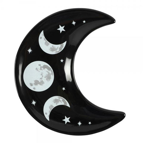 Crescent Moon Trinket Dish - Black