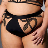 Medusa High Waisted Bikini - Black -