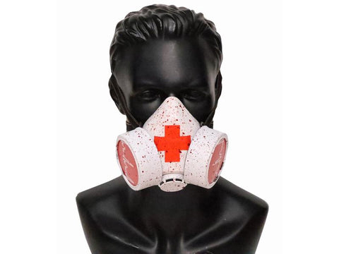 Red Cross Nurse Gas Mask - White/Red