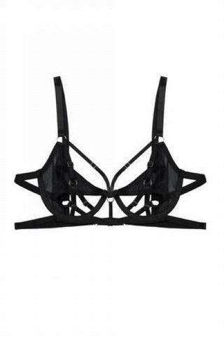 Everleigh Black Ring Mesh Bra -