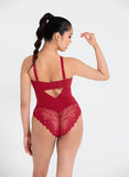 Indulgence Stretch Lace Body - Red -