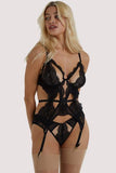 Ember Lace and Mesh Brief - Black -