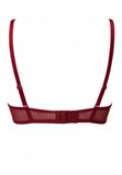 Glossies Lace Sheer Bra - Bordeaux -