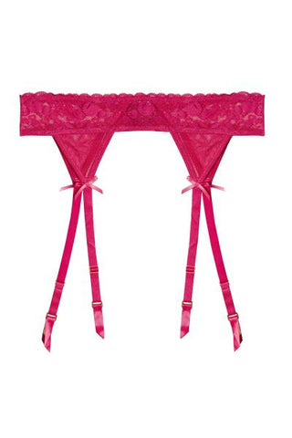Jordan Cherry Suspender Belt - Hot Pink -
