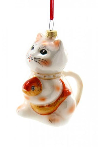 Lucky Cat Teapot Ornament