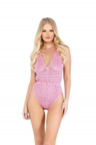 Cozy Pointelle Romper - Pink -