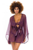 Sydney Tulle Robe - Italian Plum -