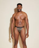 Never Say Never Men's Printed Italian G-String - Neutral Leopard -