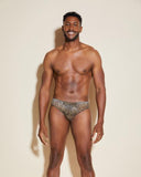 Never Say Never Men's Printed Comfort Micro Brief - Neutral Leopard -