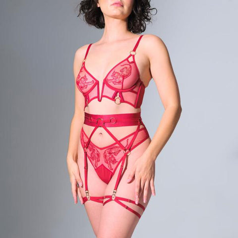 Paramount Tigris Garter - Crimson -