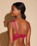 Magnolia Curvy Bralette - Deep Ruby -