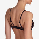 Frappe' High Neck Underwired Bra - Black -