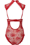 Dark Desire Lace Bodysuit - Scarlet -