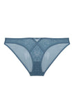 Olympia Diamante Detail High Leg Brief - Storm Grey -