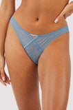 Olympia Diamante Detail High Leg Brief - Storm Grey -