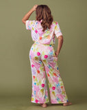 Sea Life Satin Wide Leg PJ Set -