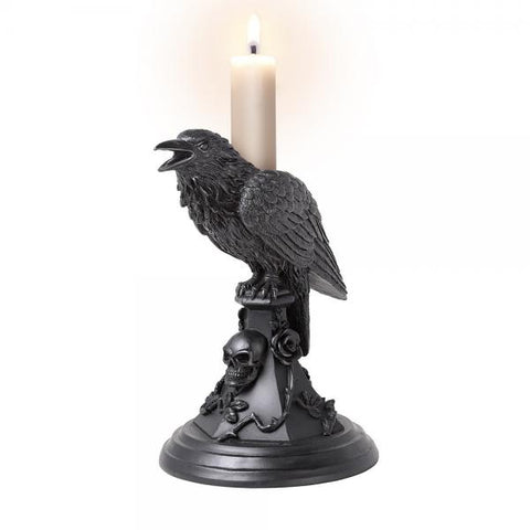 Poe's Raven Candle Stick - Black