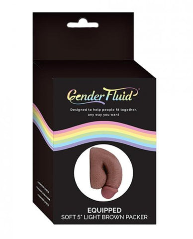 Gender Fluid 5" Equipped Soft Packer - Light Brown