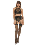 Monique Two Piece Garter Set - Black -