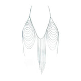 Sexy Bra Chain Necklace - Silver