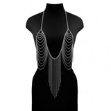 Sexy Bra Chain Necklace - Silver