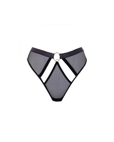 Nola High-waist Thong - Black -
