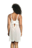 Mia Lace Wire-Free Lace Chemise - Pearl White -