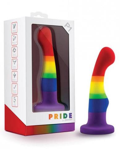 Blush 6" Avant P1 Gay Pride Silicone Dong - Freedom