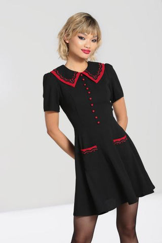 Emma Mini Dress - Black/Red -