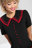 Emma Mini Dress - Black/Red -