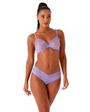 Glossies Sheer Moulded Bra - Violet -