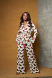 Horse Sateen Long PJ with Fringe Belt Set -