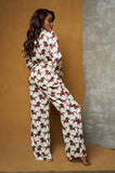 Horse Sateen Long PJ with Fringe Belt Set -