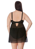 Sachi Underwire Babydoll - Black -