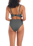 Check In Monochrome Uw High Apex Bikini Top -