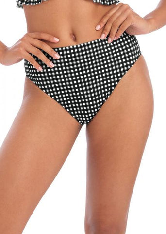 Check In Monochrome High Waist Bikini Brief -