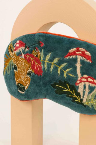 Lavender Velvet Eyemask - Doe with Toadstools
