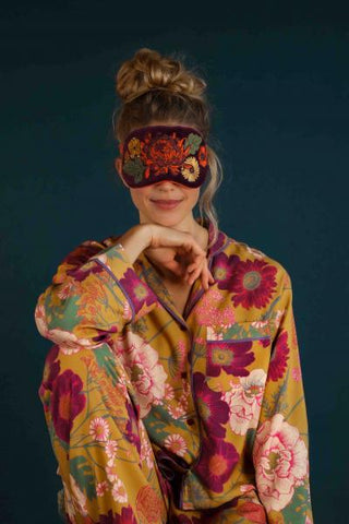 Lavender Velvet Eyemask - Vintage Floral