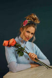 Embroidered Headband - Painted Peony