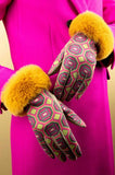 Bernadette Gloves - Mustard Mosaic