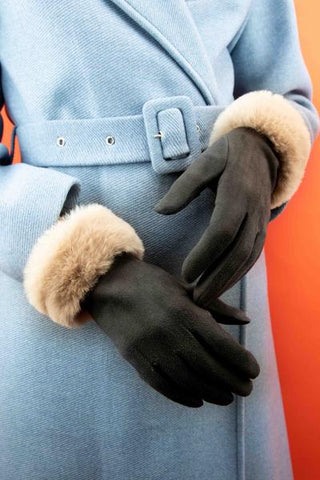 Bettina Gloves - Slate/Pebble