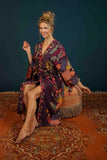 Trailing Wisteria Kimono Gown - Amethyst - One Size