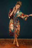 Winter Floral Kimono Gown - Terracotta - One Size