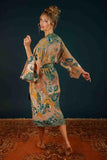Folk Art Floral Kimono Gown - Petal - One Size